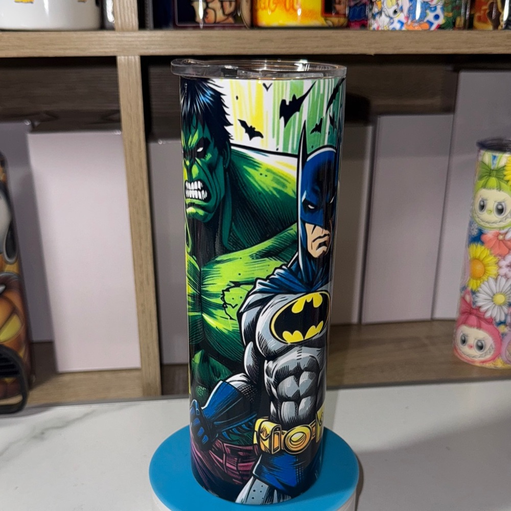 20oz Batman and Hulk Tumbler